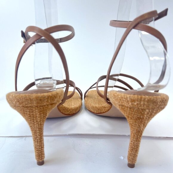 Schutz Bari Womens Brown Leather Sandals Strappy Ankle strap Heels Size 7.5 - Picture 4 of 11